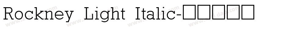 Rockney Light Italic字体转换